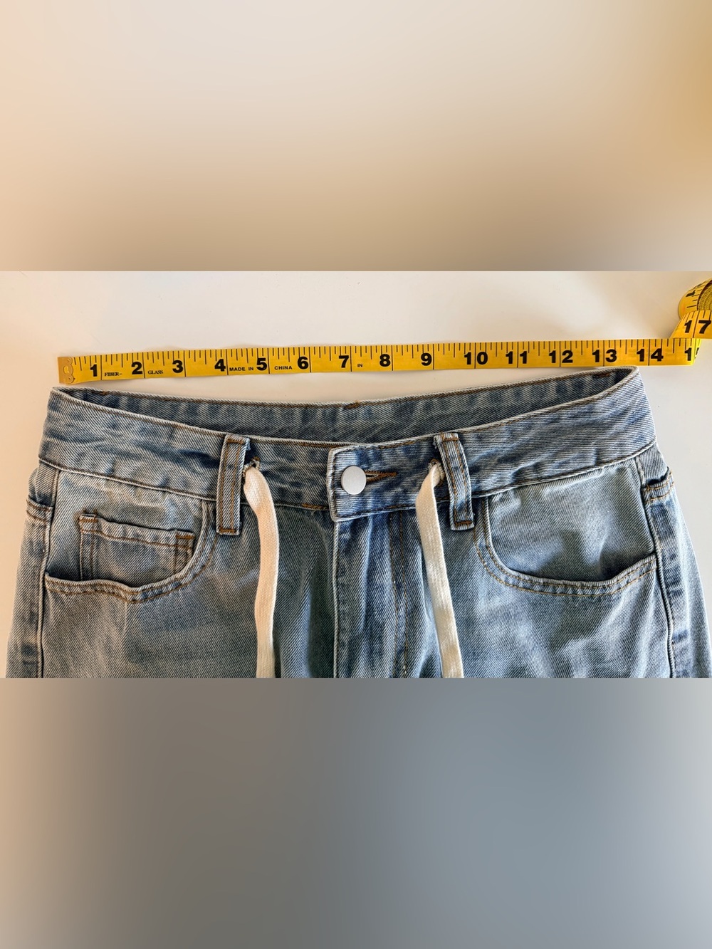 Aligrace Drawstring Wide Leg Denim - Picture 6 of 6